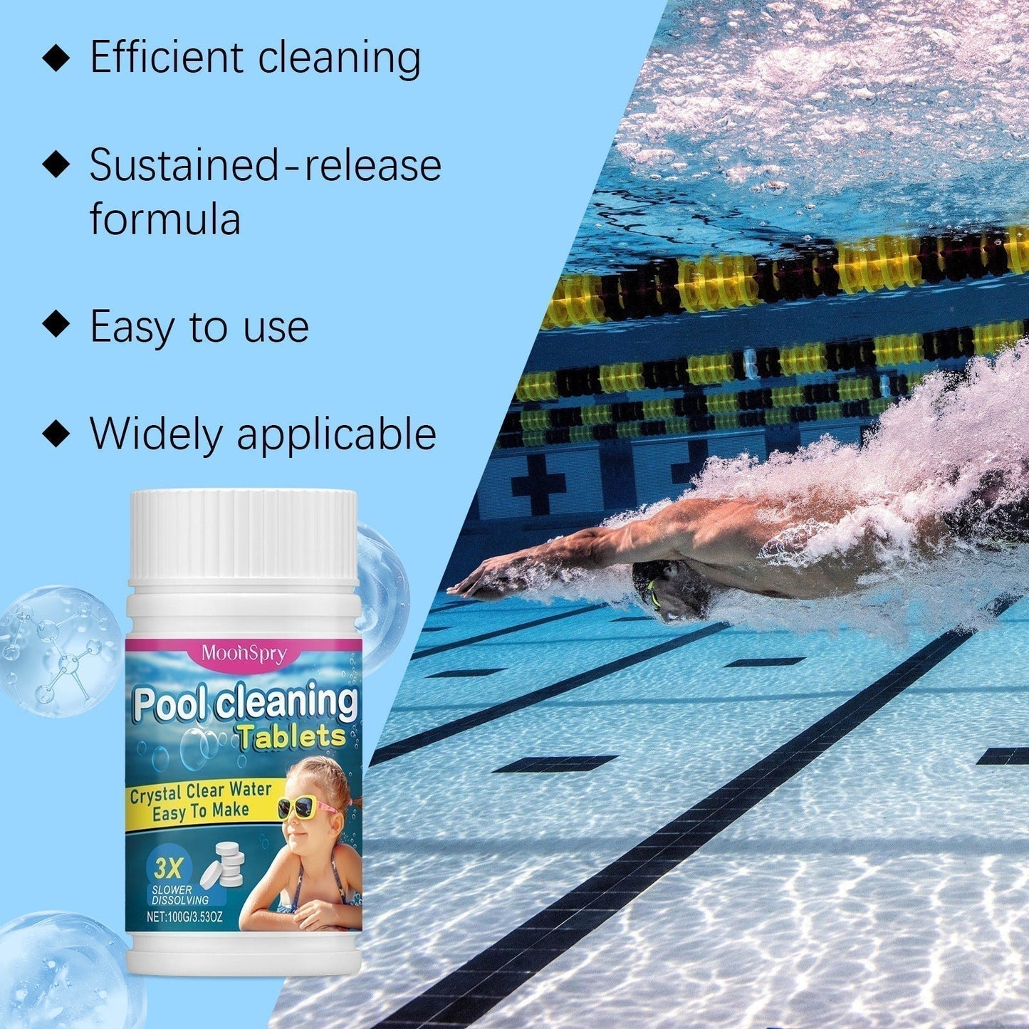 🏊♂️ Poolreinigungstabletten für kristallklares Wasser – Einwerfen, auflösen, reinspringen! 🌊✨