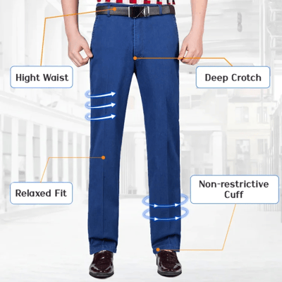 🔥 Herren High Waist Straight Fit Stretch Jeans