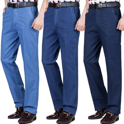 🔥 Herren High Waist Straight Fit Stretch Jeans