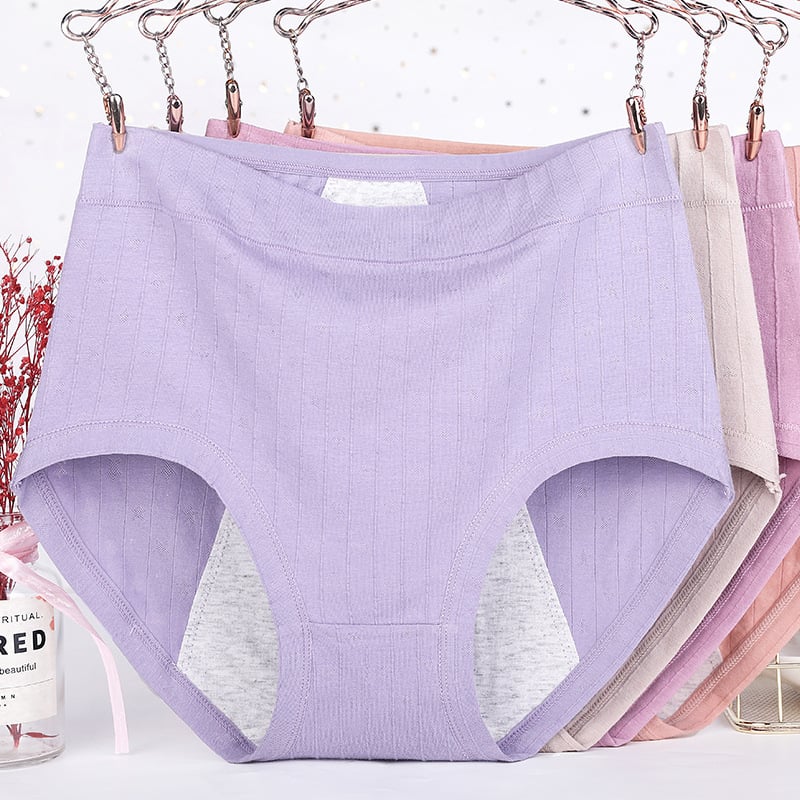 Kaufen Sie am letzten Tag 5 und erhalten Sie 5 gratis antibakterielle, auslaufsichere Body-Unterwäsche aus Baumwolle mit hoher Taille