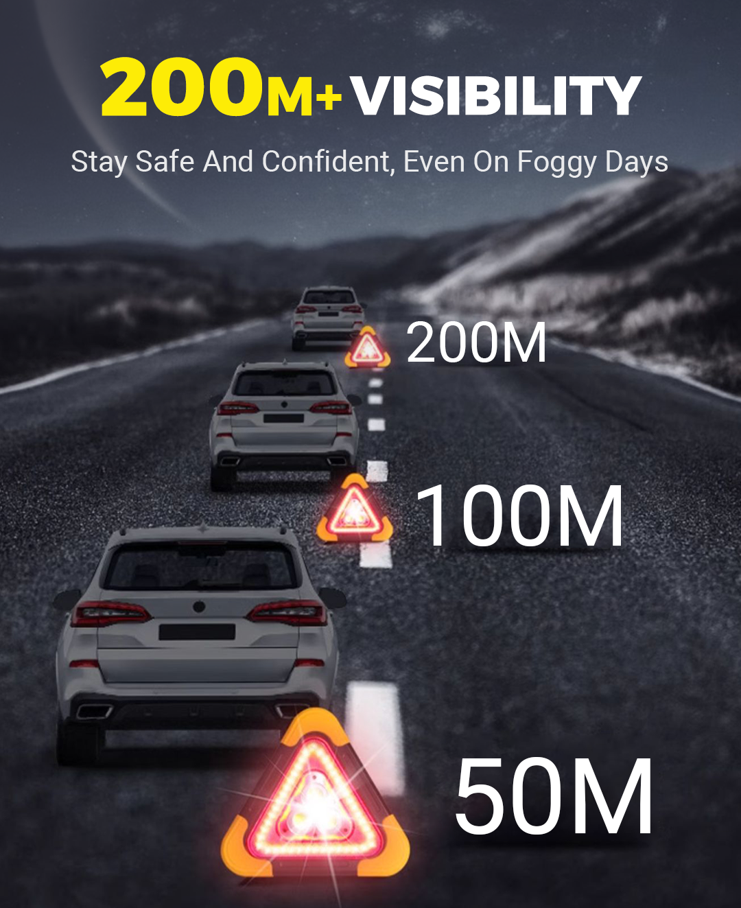 🆘 50% Rabatt!! 🔦 2-in-1 Solar-Warndreieck-Leuchten für den Notfall – ideal für Winter-Nacht-Pannen! 🚨 Sicheres Parking bei Pannen – jetzt Sicherheit doppelt sichern!