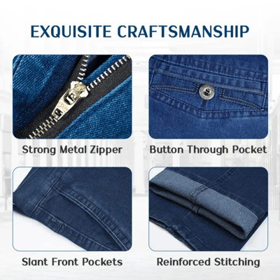 🔥 Herren High Waist Straight Fit Stretch Jeans