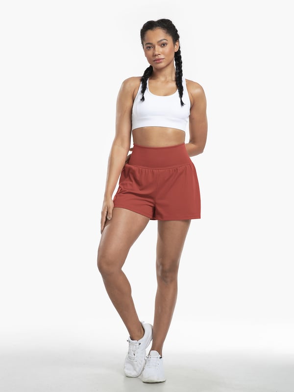 ✨️ 2025 Hot Sale 49% OFF 🥰 2-in-1 Yoga Shorts mit hoher Taille und Seitentaschen