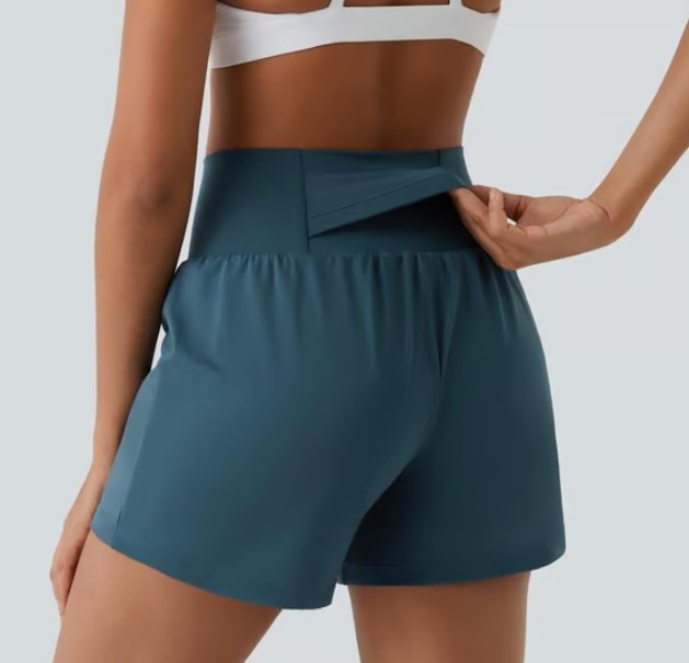 ✨️ 2025 Hot Sale 49% OFF 🥰 2-in-1 Yoga Shorts mit hoher Taille und Seitentaschen