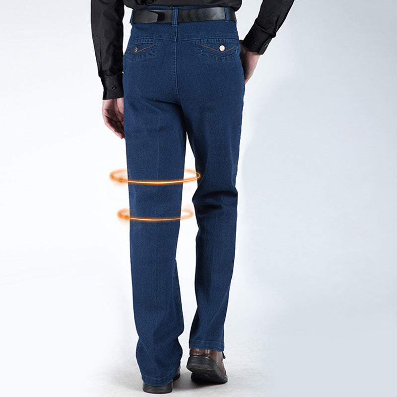 🔥 Herren High Waist Straight Fit Stretch Jeans