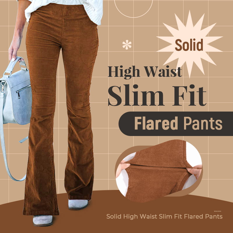 đ„âšHochtaillierte, schlanke Mikro-Cordhose mit elastischer Taille Lounge-Hose