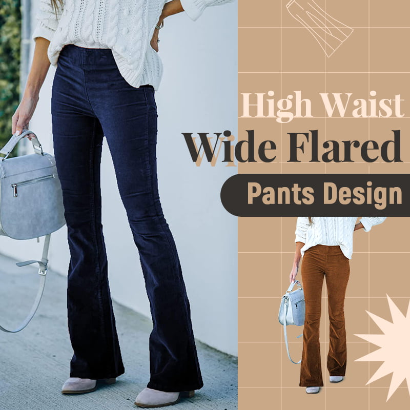 đ„âšHochtaillierte, schlanke Mikro-Cordhose mit elastischer Taille Lounge-Hose