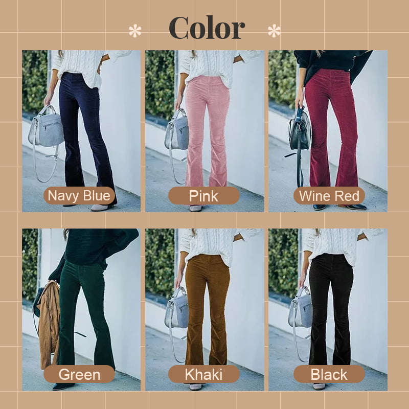 đ„âšHochtaillierte, schlanke Mikro-Cordhose mit elastischer Taille Lounge-Hose
