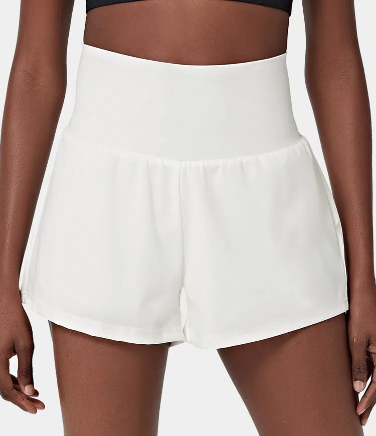 ✨️ 2025 Hot Sale 49% OFF 🥰 2-in-1 Yoga Shorts mit hoher Taille und Seitentaschen
