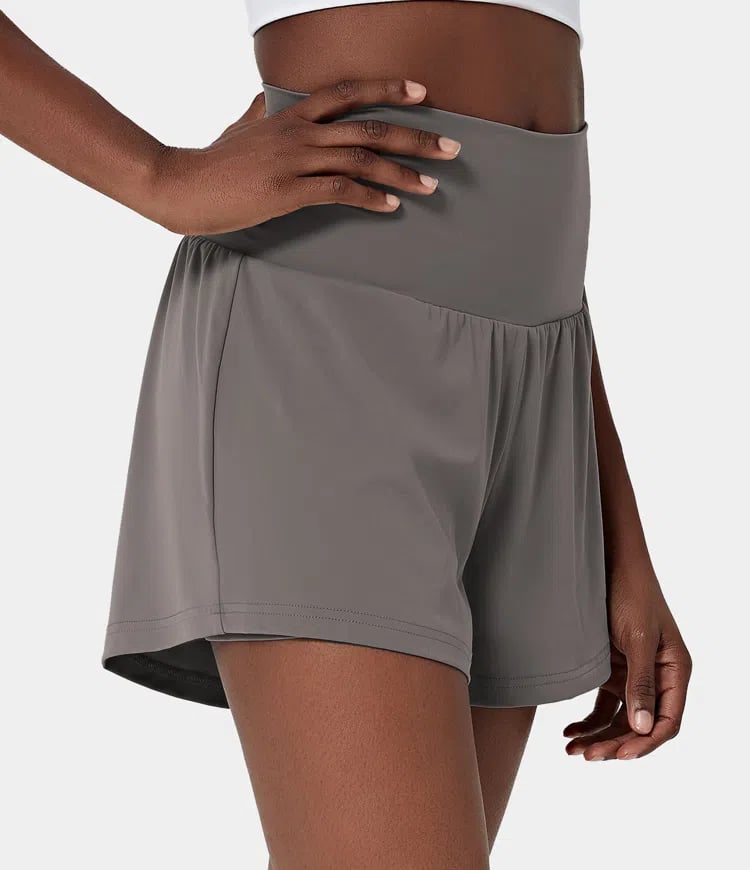 ✨️ 2025 Hot Sale 49% OFF 🥰 2-in-1 Yoga Shorts mit hoher Taille und Seitentaschen