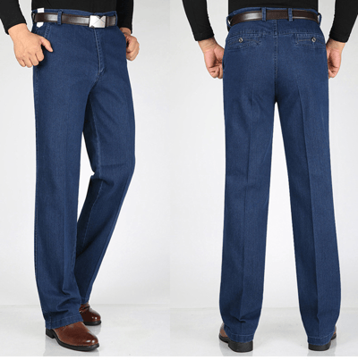🔥 Herren High Waist Straight Fit Stretch Jeans