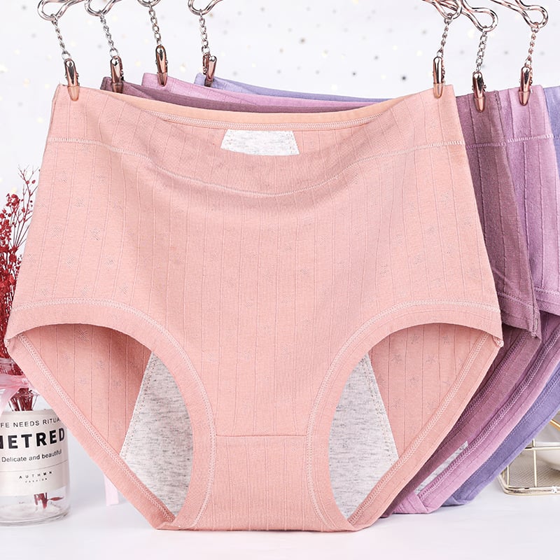 Kaufen Sie am letzten Tag 5 und erhalten Sie 5 gratis antibakterielle, auslaufsichere Body-Unterwäsche aus Baumwolle mit hoher Taille