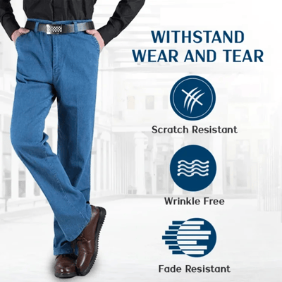 🔥 Herren High Waist Straight Fit Stretch Jeans