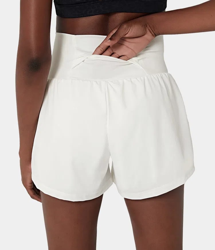 ✨️ 2025 Hot Sale 49% OFF 🥰 2-in-1 Yoga Shorts mit hoher Taille und Seitentaschen