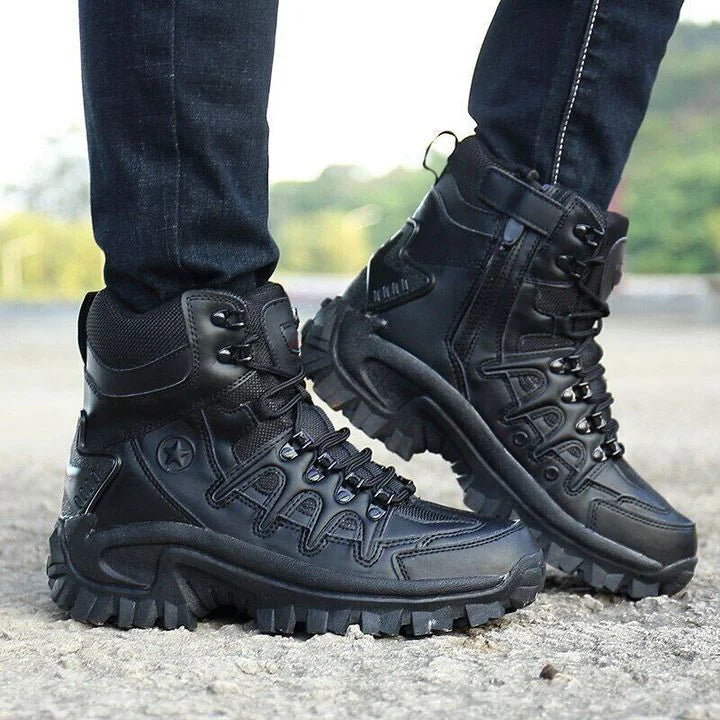 🎁Black Friday Sale – Zeitlich begrenzt 50%RABATT🎁Herren Outdoor wasserdichte rutschfeste Wanderstiefel Kampfstiefel