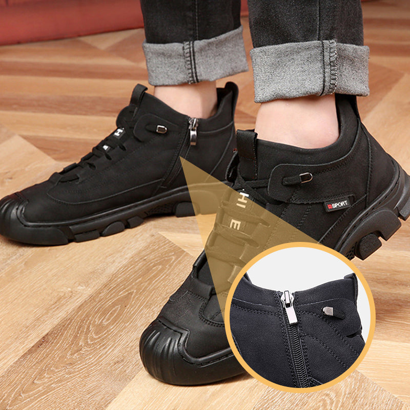 🔥 Winterschlussverkauf: UP TO 50% OFF! Echtes Leder Schafsfell Stiefel - Rutschfest, Warm & Langlebig für Männer ❄️