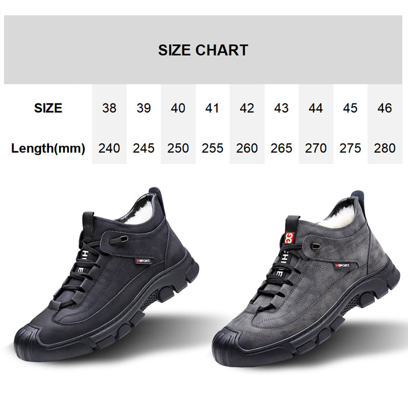 🔥 Winterschlussverkauf: UP TO 50% OFF! Echtes Leder Schafsfell Stiefel - Rutschfest, Warm & Langlebig für Männer ❄️
