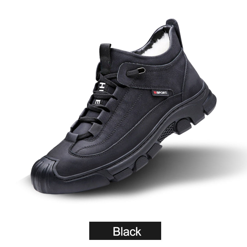 🔥 Winterschlussverkauf: UP TO 50% OFF! Echtes Leder Schafsfell Stiefel - Rutschfest, Warm & Langlebig für Männer ❄️
