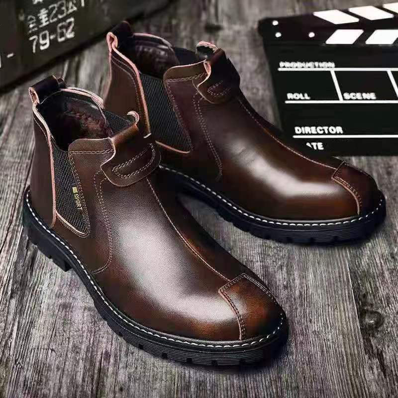 Chelsea-Stiefel aus PU-Leder für Herren