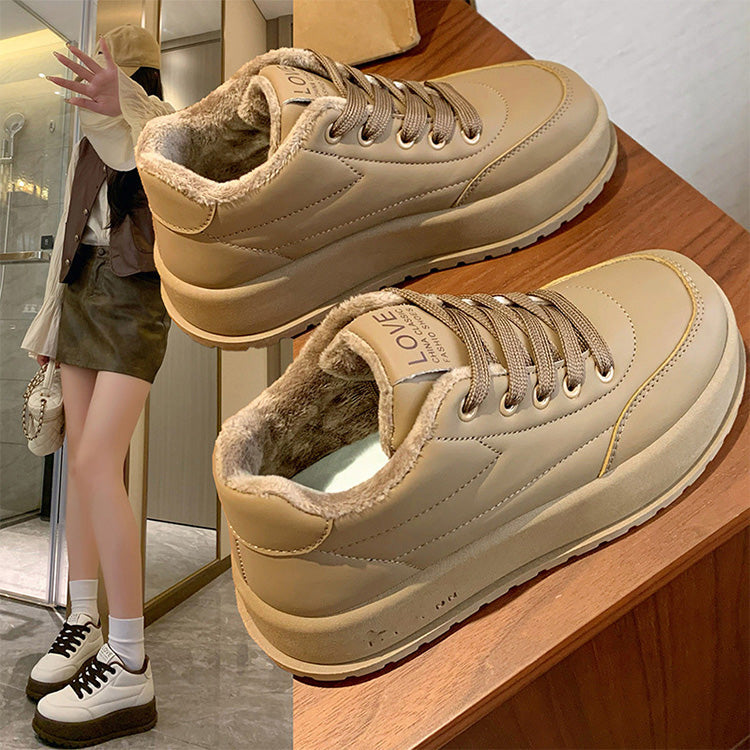Warme lĂ€ssige Damenschuhe mit Plateauđ„Kostenlose Lieferungđ„