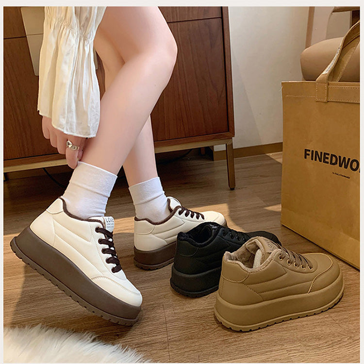 Warme lĂ€ssige Damenschuhe mit Plateauđ„Kostenlose Lieferungđ„