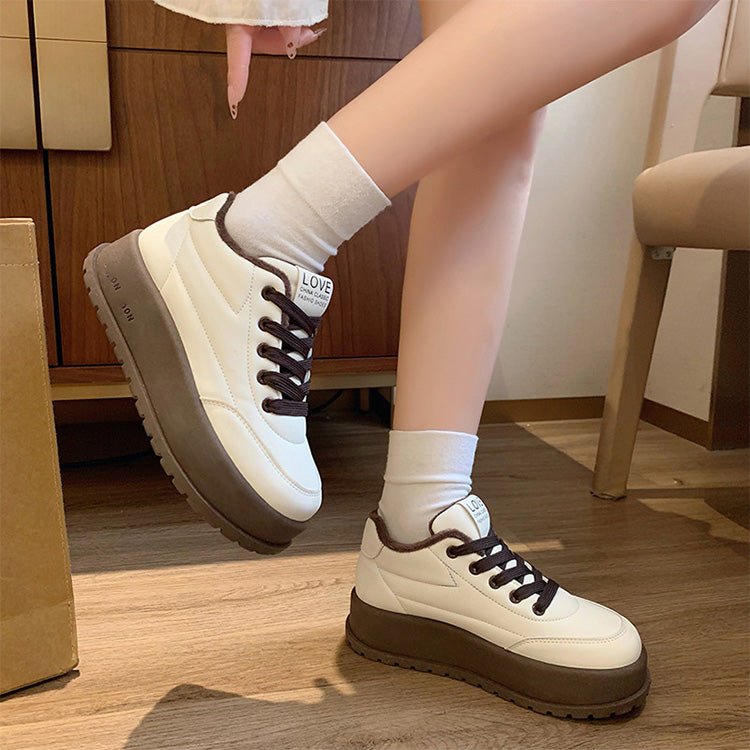 Warme lĂ€ssige Damenschuhe mit Plateauđ„Kostenlose Lieferungđ„