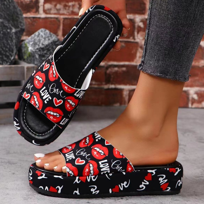Rutschfeste, schweißabsorbierende Plateau-Slipper