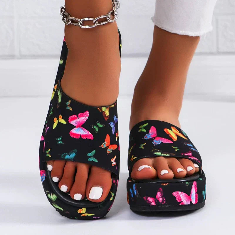 Rutschfeste, schweißabsorbierende Plateau-Slipper