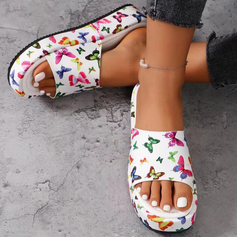 Rutschfeste, schweißabsorbierende Plateau-Slipper
