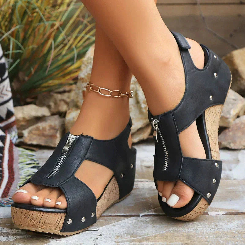 Neue korrigierende Keil-Sandalen mit offener Spitze für Frauen🌸🌸