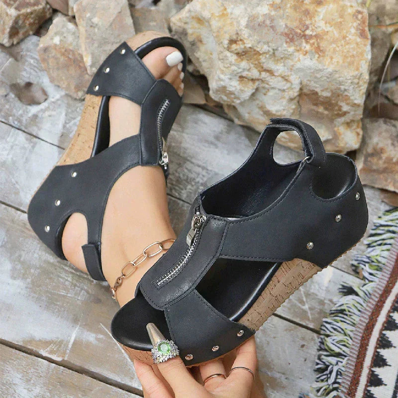 Neue korrigierende Keil-Sandalen mit offener Spitze für Frauen🌸🌸