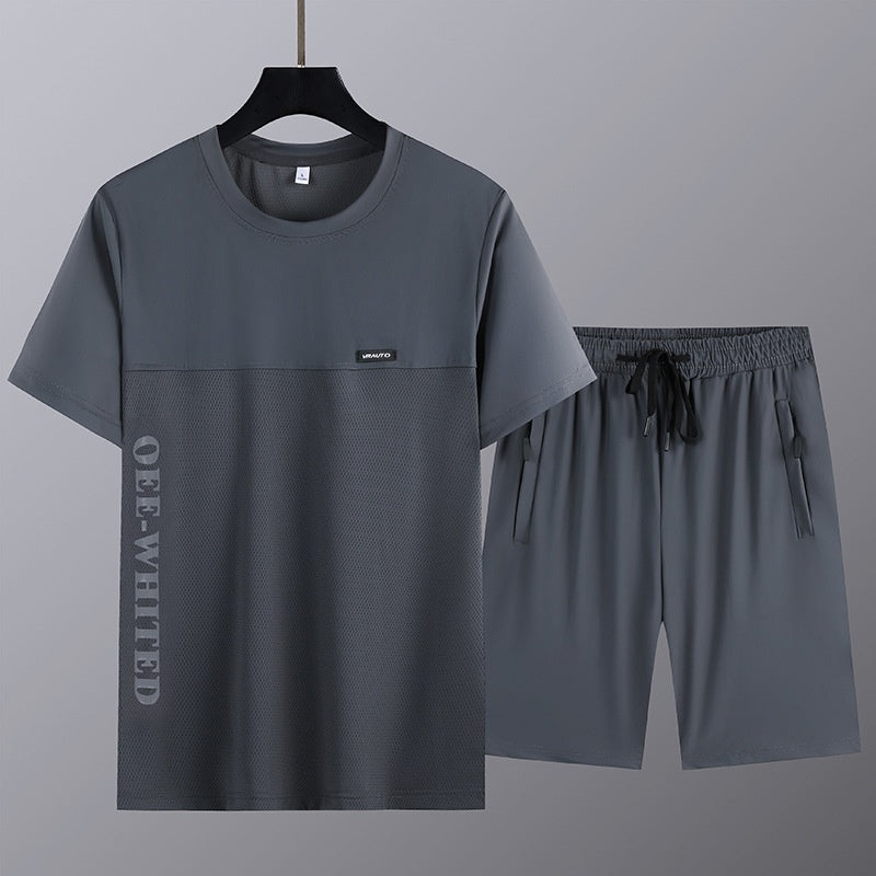 👍🎁Zweiteiliges Set aus Kurzarmshirt und Shorts für Herren🚀Kostenlosen Versand🚀