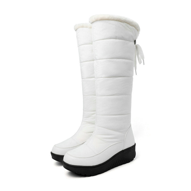 Winterfeste, warme, mit Baumwolle gefütterte Schneestiefel