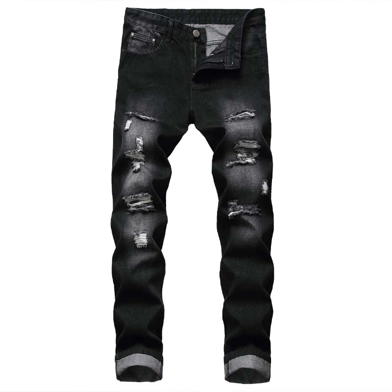 👖 50% RABATT! ✨ Slim Straight Ripped Jeans, Destroyed Look – eine Jeans mit cooler Einstellung, gemütlich und modisch gleichzeitig.🔥