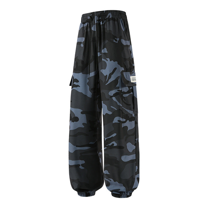 Lässige Camouflage-Hose mit Kordelzug
