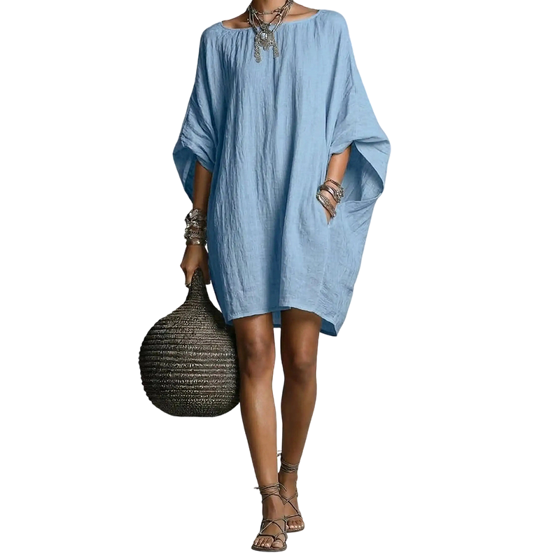 đ Oversize-Kleid mit FledermausĂ€rmeln fĂŒr Damen â lĂ€ssiger Look, bequemer Schnitt & vielseitig â perfekt fĂŒr Alltag, Strand & Freizeit â mit eleganten FledermausĂ€rmeln â ideal fĂŒr warme Tage & entspannte Stunden