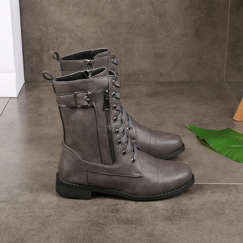 đ˘đ˘50%Rabatt!!!đâ¨Damen-Martinistiefel mit runder Zehenpartie & klobigem Absatz â Robuster Look, bequemer Sitz & vielseitig kombinierbar â Perfekt fĂźr Alltag, Freizeit & coole Auftritte