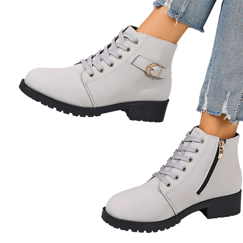 Rutschfeste Damen-Ankle-Boots mit Blockabsatz