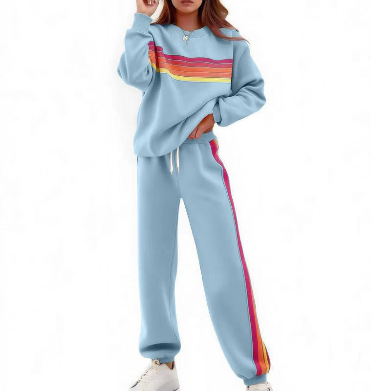 Zweiteiliges Set aus lässigem Sweatshirt und Jogginghose für Damen