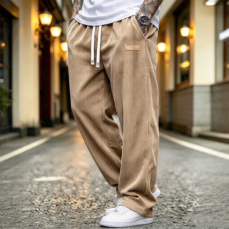 📢🎉50%Rabatt!!!🛍️✨Herren leichte Cord Freizeithosen, locker sitzende gerade Beinhosen
