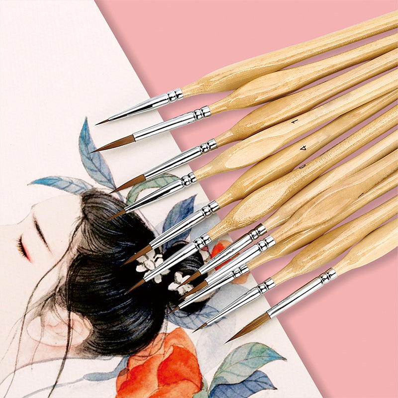 🖌️11-teiliges Miniatur-Detail-Pinselset