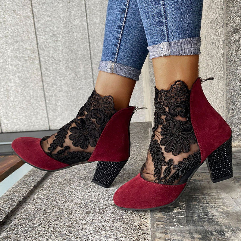 👢✨Damen High Heels mit eleganter Spitze für den Sommer