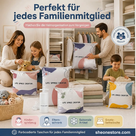 ⏳ Kaufe 5.bekomme 10🔥Vakuum-Aufbewahrungsbeutel ohne Pumpe – Drücken und versiegeln, keine Pumpe erforderlich. Spart 80 % Platz, hält Kleidung trocken und staubfrei. Ideal für voluminöse Bettwäsche und saisonale Ausrüstung. 🛏️🗄️