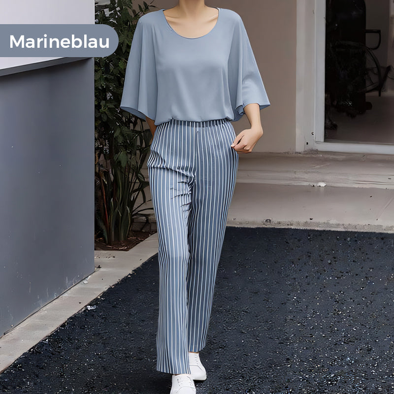 💃🔥 HEISSER VERKAUF 2026: -50% ✨ Damen-Zweiteiler Set – bedruckte Hose & Rundhals-Top 👗 modern, bequem & stylisch 💫