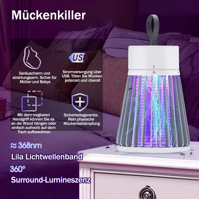 🔥Sommer Aktion 50% RABATT🔥-🦟USB / Wiederaufladbare Moskito & Fliegenfalle Lampe