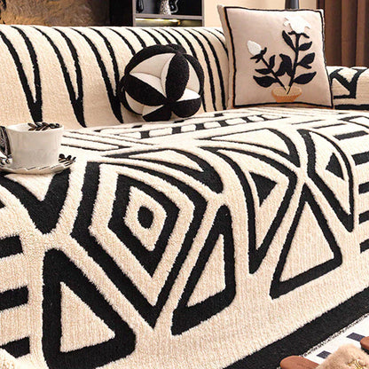 🛋️ 56% RABATT 2026! ✨ Plüsch Sofaüberwurf - Extra Dicke & Rutschfeste Decke mit Elastischen Kanten für Herbst und Winter 🍂❄️