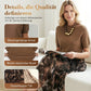 Zweiteiliges Set für Damen bestehend aus Pullover und fließendem Rock mit Leopardenmuster