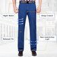 🔥  Herren High Waist Straight Fit Stretch Jeans
