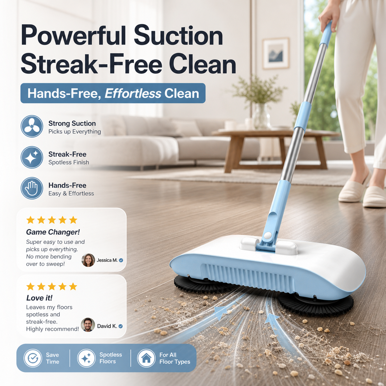 📢📢50 % Rabatt!! ⏰🧹 Smart-Roboterstaubsauger mit Wisch- & Kehrfunktion