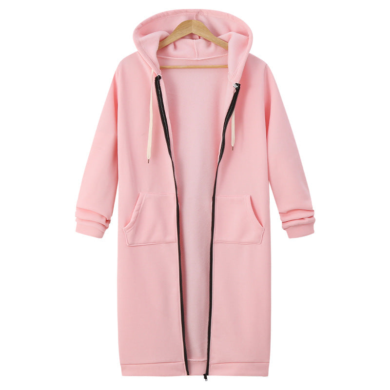🔥✨Damen Fleece‑Kapuzenpullover mit Reißverschluss